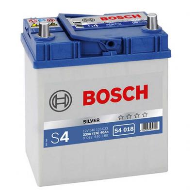 Bosch Silver S4 018 0092S40180 akkumulátor, 12V 40Ah 330A J+ japán, (Honda Jazz GD, GE)